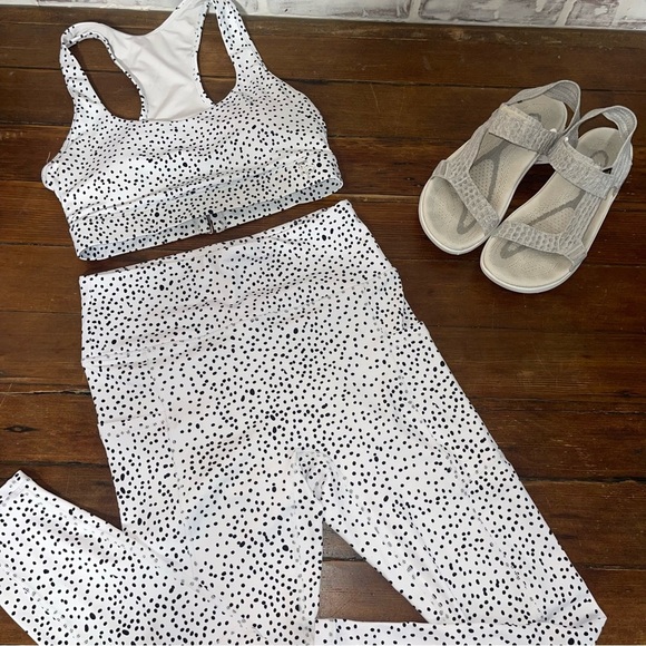 FIP flex in pink Black and White Polka Dot Activewear Set - Picture 1 of 5